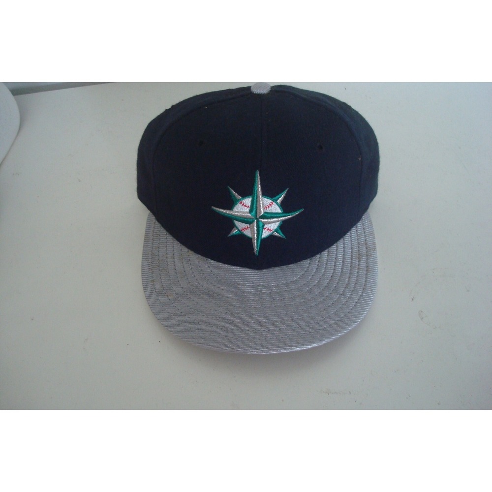 SEATTLER MARINERS NEW ERA FITTED SZ 6 3/4 DEADSTOCK HAT CAP VINTAGE H4